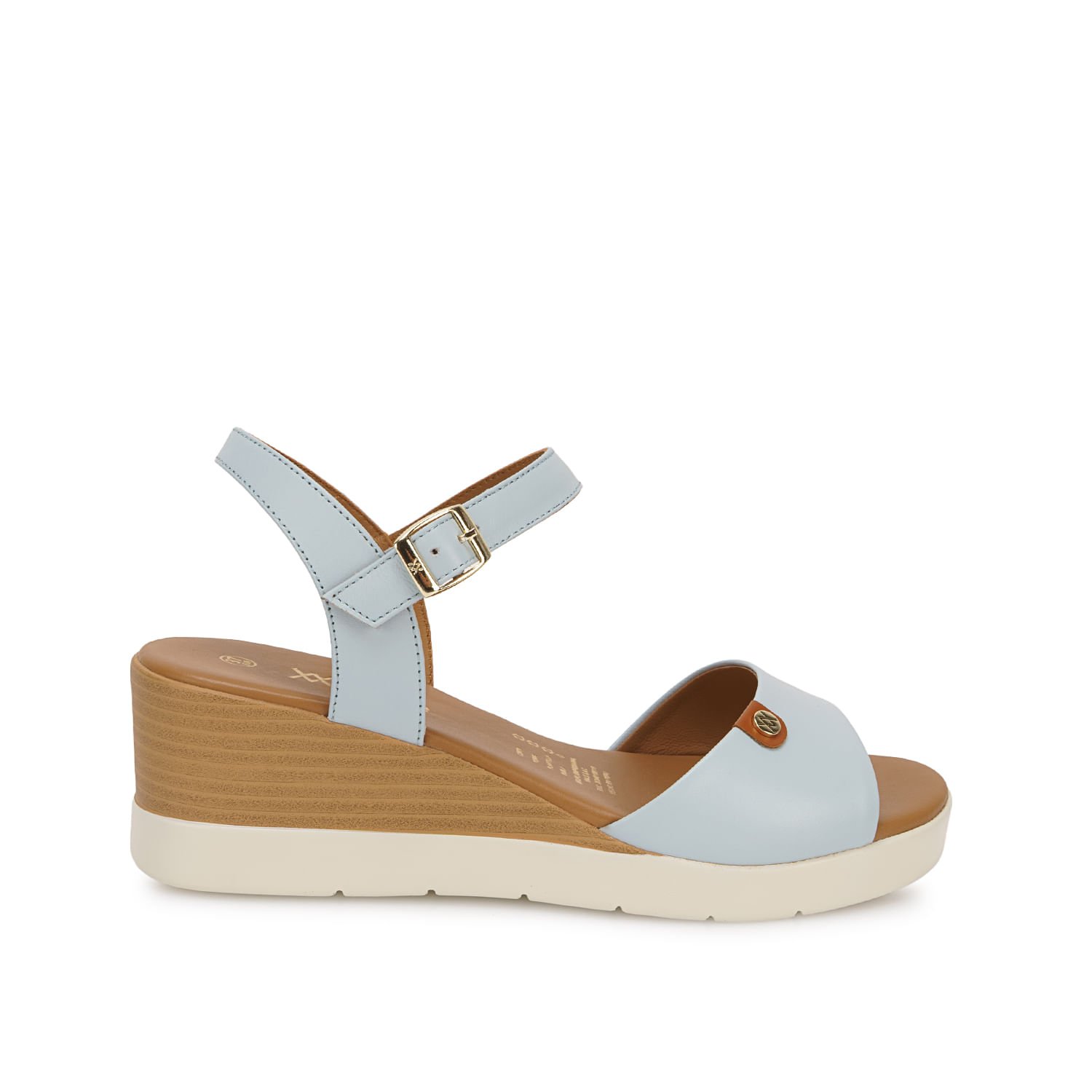 Sandalia D'orsay Casual TASTE-2601 Celeste Viale Cuero - Imagen 5