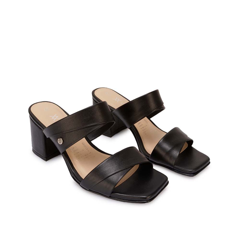 Sandalia Strap Casual TATI-2602 Negro Viale Cuero - Imagen 8