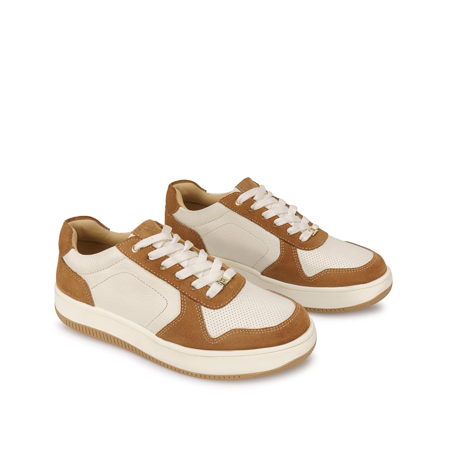 Zapatilla Casual TERI-2650 Blanco/Beige Viale Cuero - Imagen 8