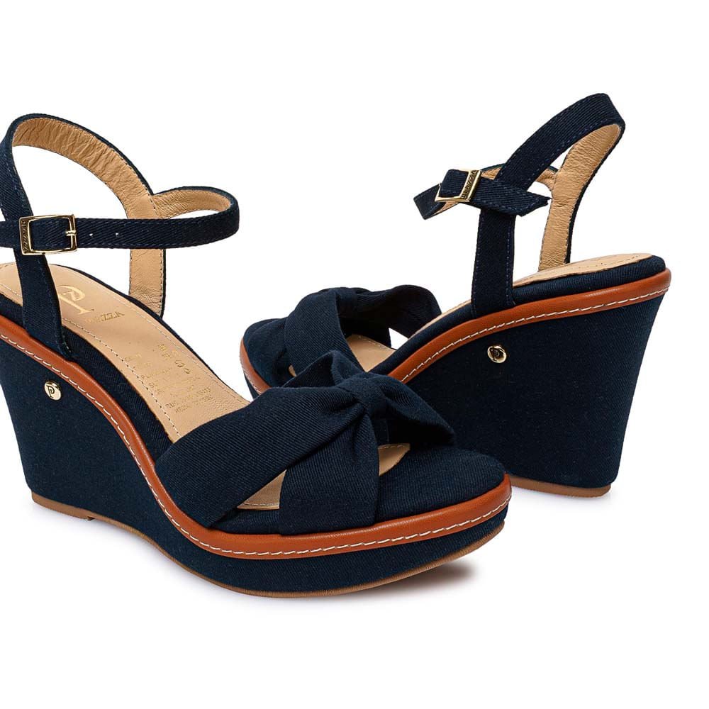 Sandalia D'Orsay Casual WAL-2612 Azul Piazza - Imagen 2