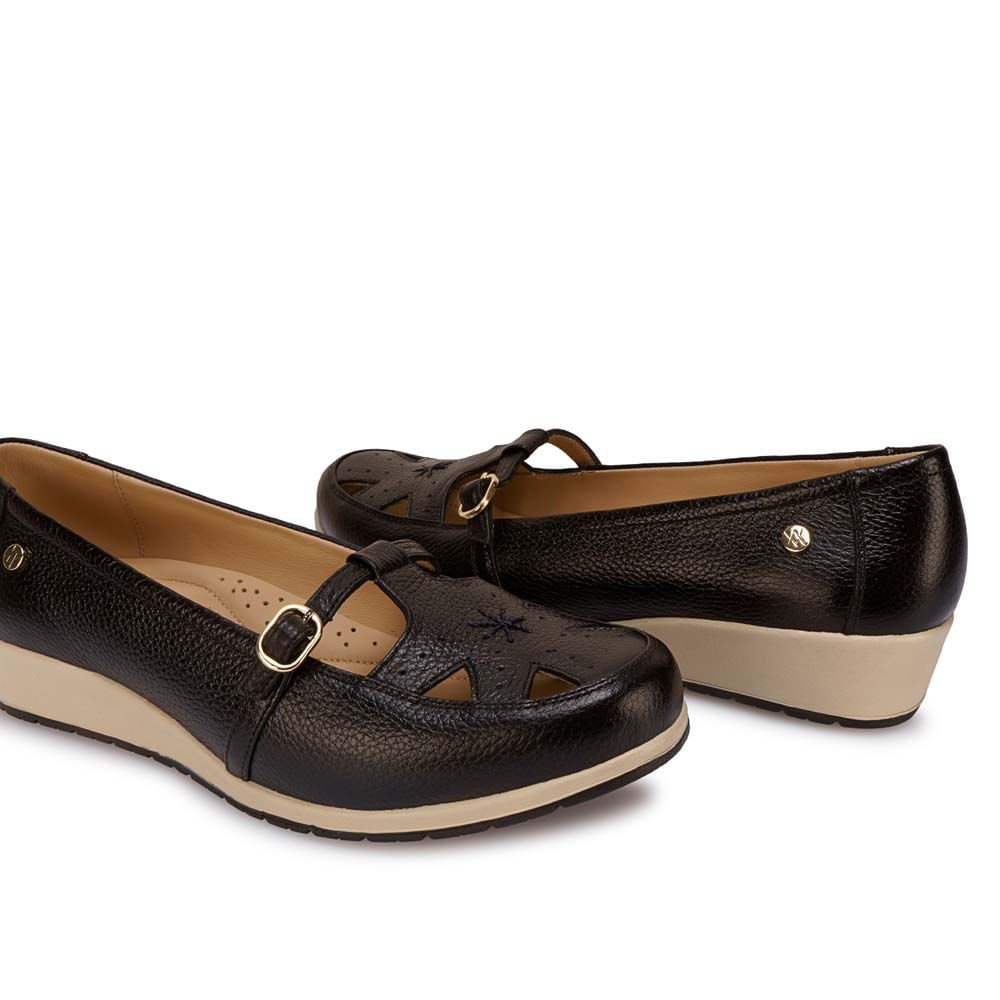 Zapato Canasta Casual WIL-2521 Negro Viale Cuero - Imagen 11