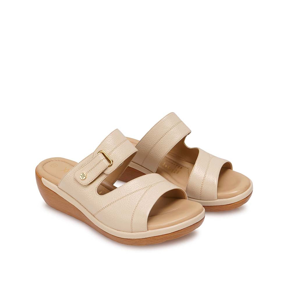 Sandalia Strap Casual WIL-2601 Vainilla Viale Cuero - Imagen 4
