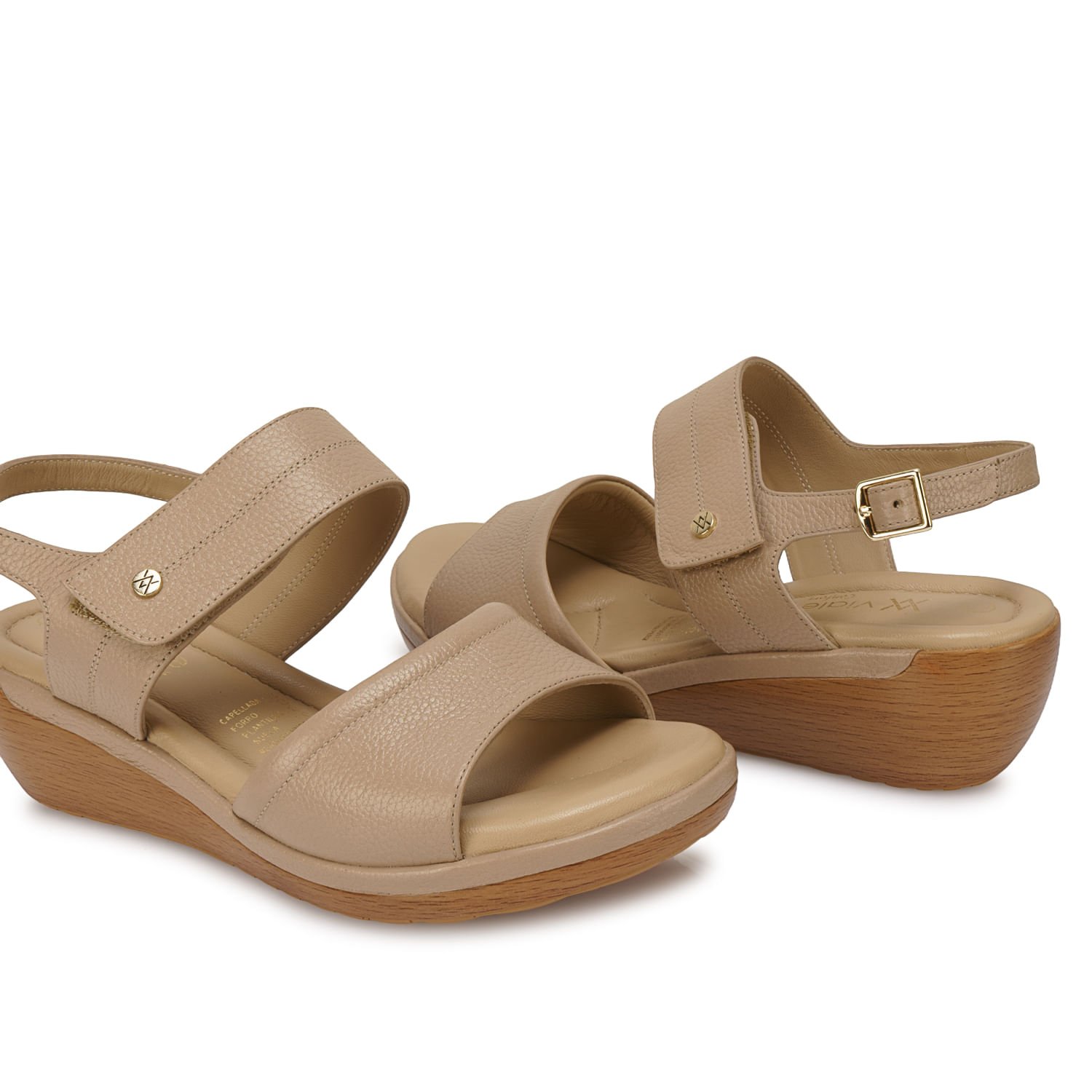 Sandalia D'orsay Casual WIL-2602 Avena Viale Cuero - Imagen 10