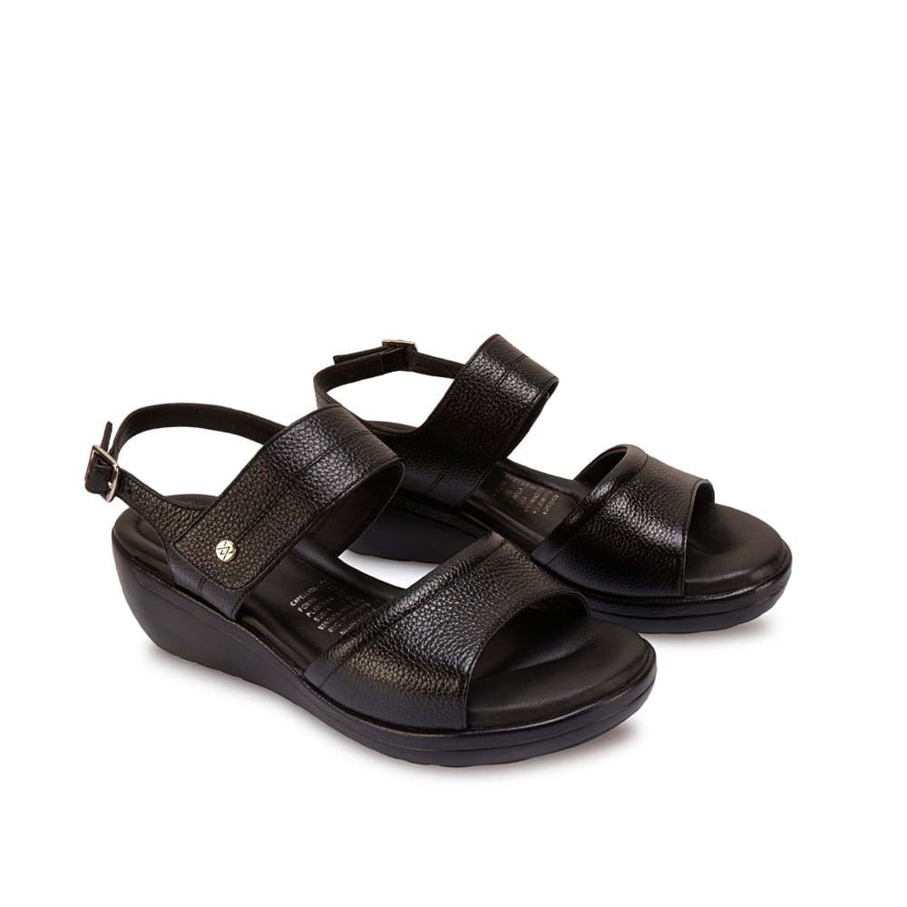 Sandalia D'orsay Casual WIL-2602 Negro Viale Cuero - Imagen 12