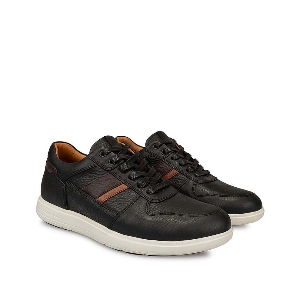Zapatilla Casual RICARDO-031 Negro Viale Homme Cuero - Imagen 8