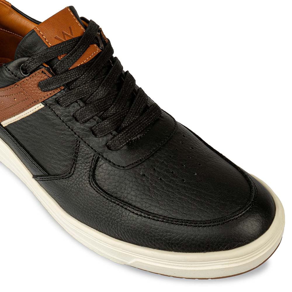 Zapatilla Casual RICARDO-2506 Negro Viale Homme Cuero - Imagen 3