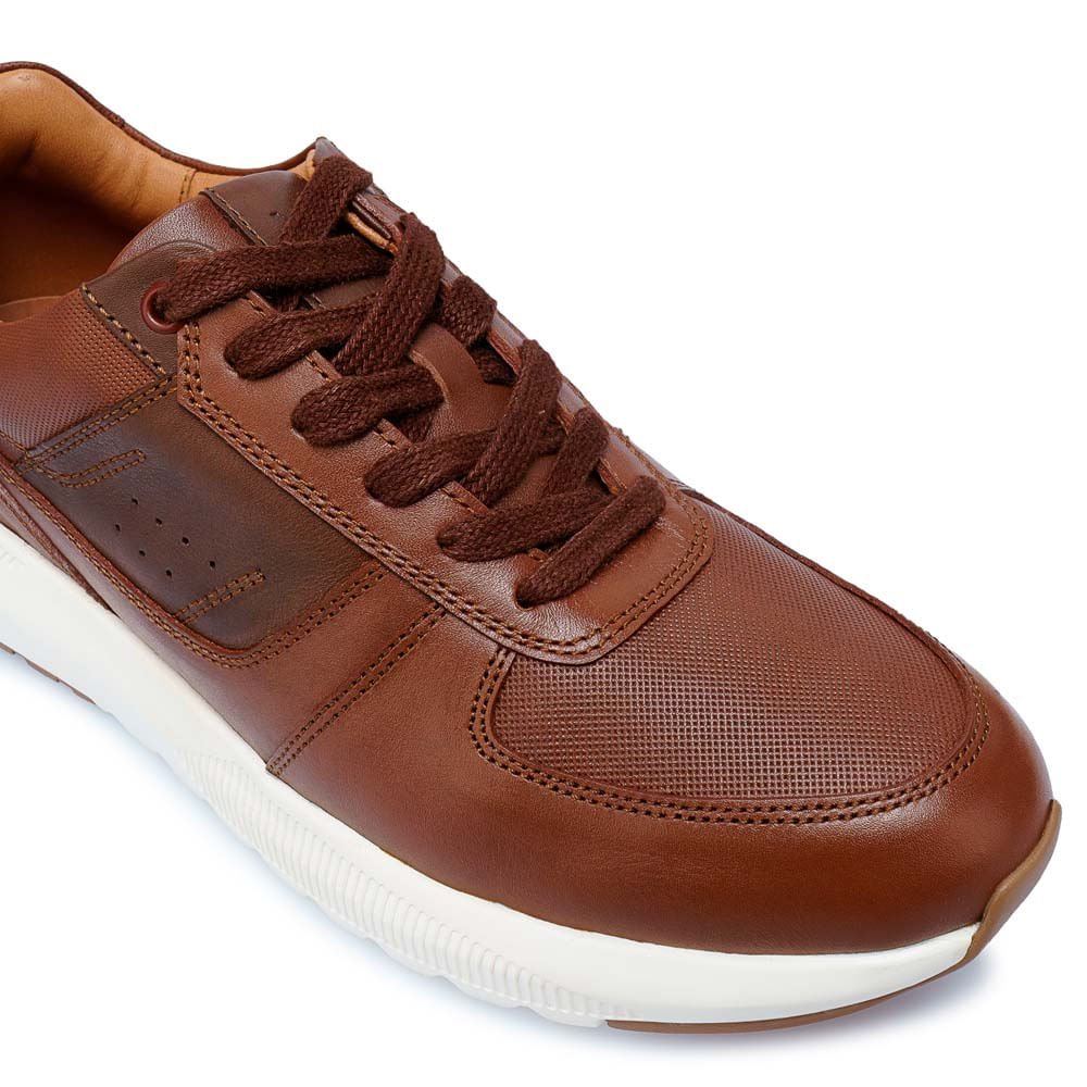 Zapatilla Casual RICARDO-2519 Natural Viale Homme Cuero - Imagen 2