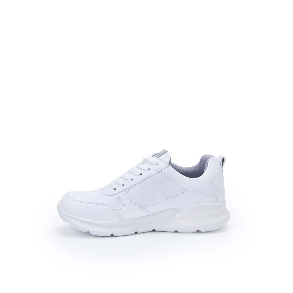 Zapatilla Escolar Casual JOSE-2512 Blanco Rabbit Cuero - Imagen 2