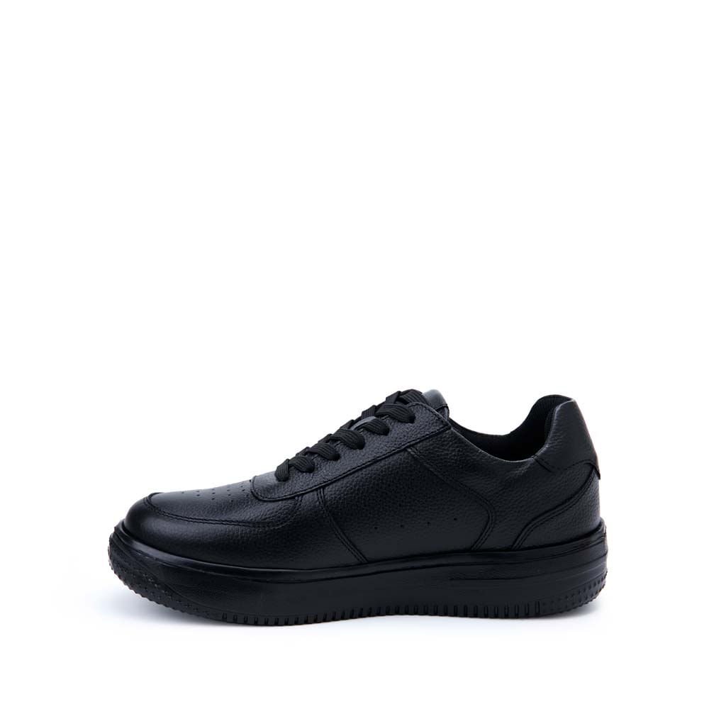 Zapatilla Escolar Casual JOSE-2515 Negro Rabbit Cuero - Imagen 2