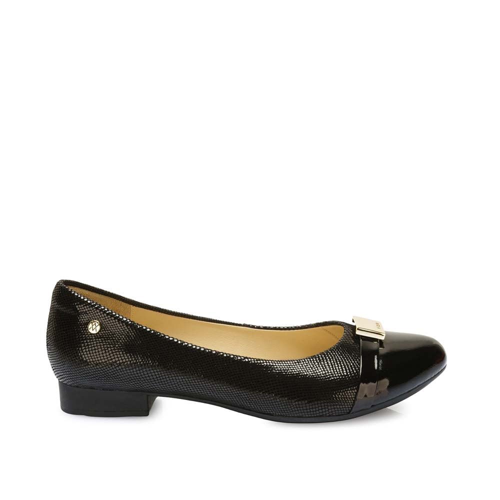 Zapato Ballerina Casual ECO-2521 Negro Viale Cuero - Imagen 5