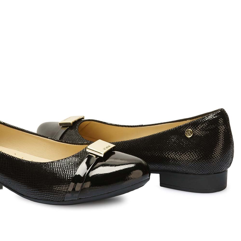 Zapato Ballerina Casual ECO-2521 Negro Viale Cuero - Imagen 15