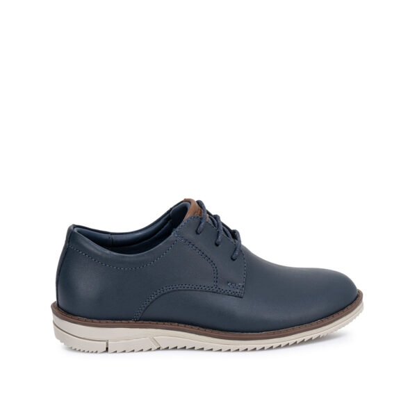 Zapato Derby Casual ANGEL-2635 Azul Rabbit Cuero