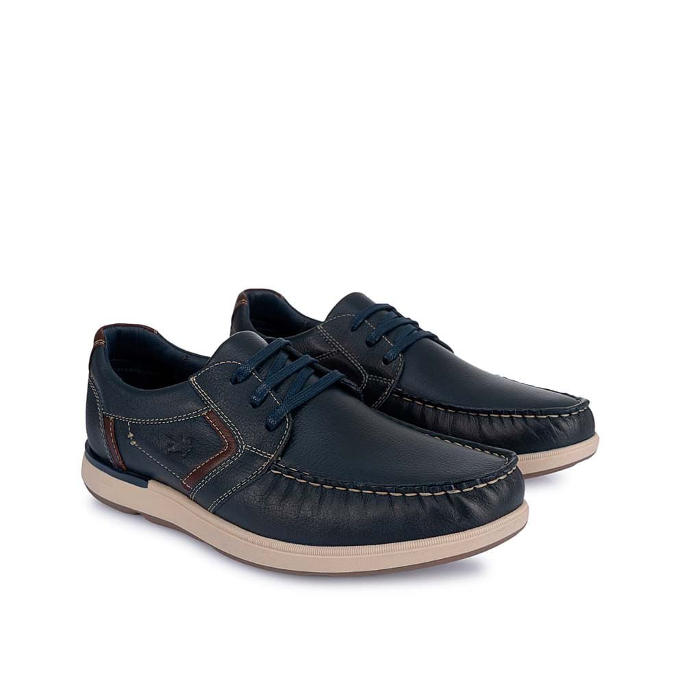 Zapato Derby Casual CB4-003 Azul Calimod Cuero - Imagen 4