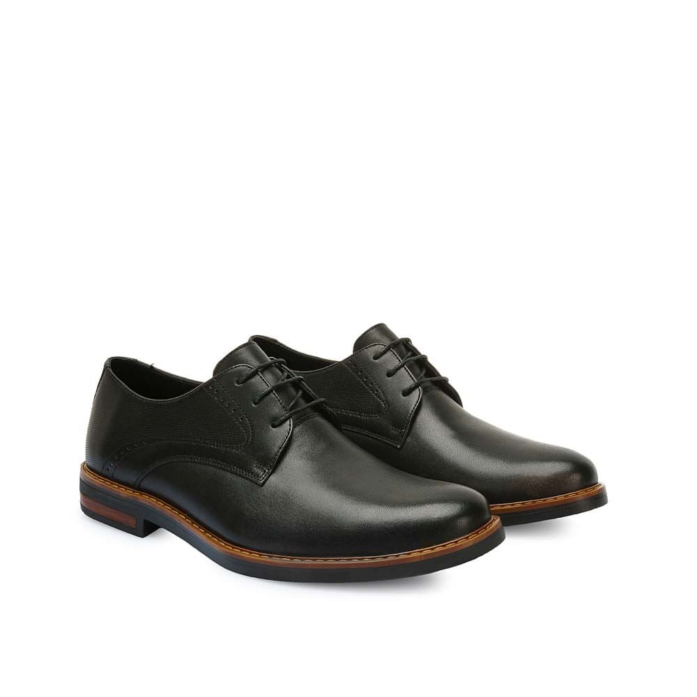 Zapato Derby Casual RICARDO-2528 Negro Viale Homme Cuero - Imagen 4