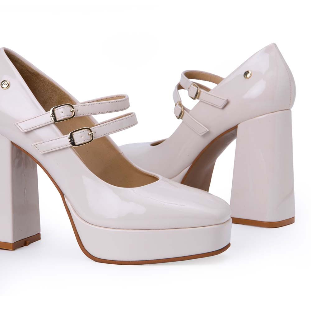 Zapato Maryjane Casual WAL-2554 Hueso Piazza - Imagen 3