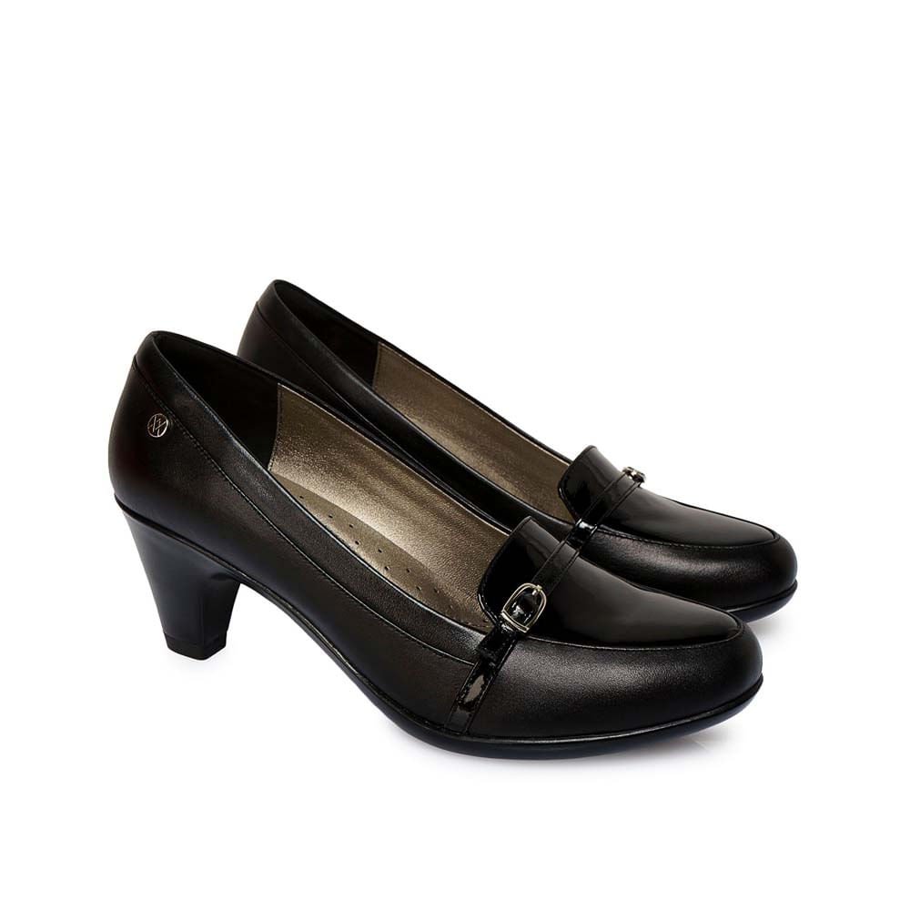 Zapato Mocasín Casual ECO-2514 Negro Viale Cuero - Imagen 4