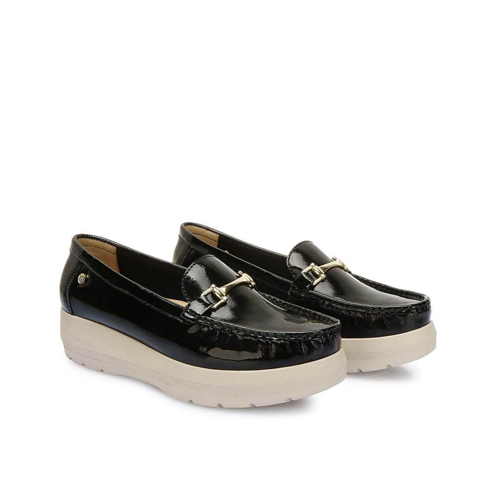 Zapato Mocasín Casual DOM-2508 Negro Viale Cuero - Imagen 4