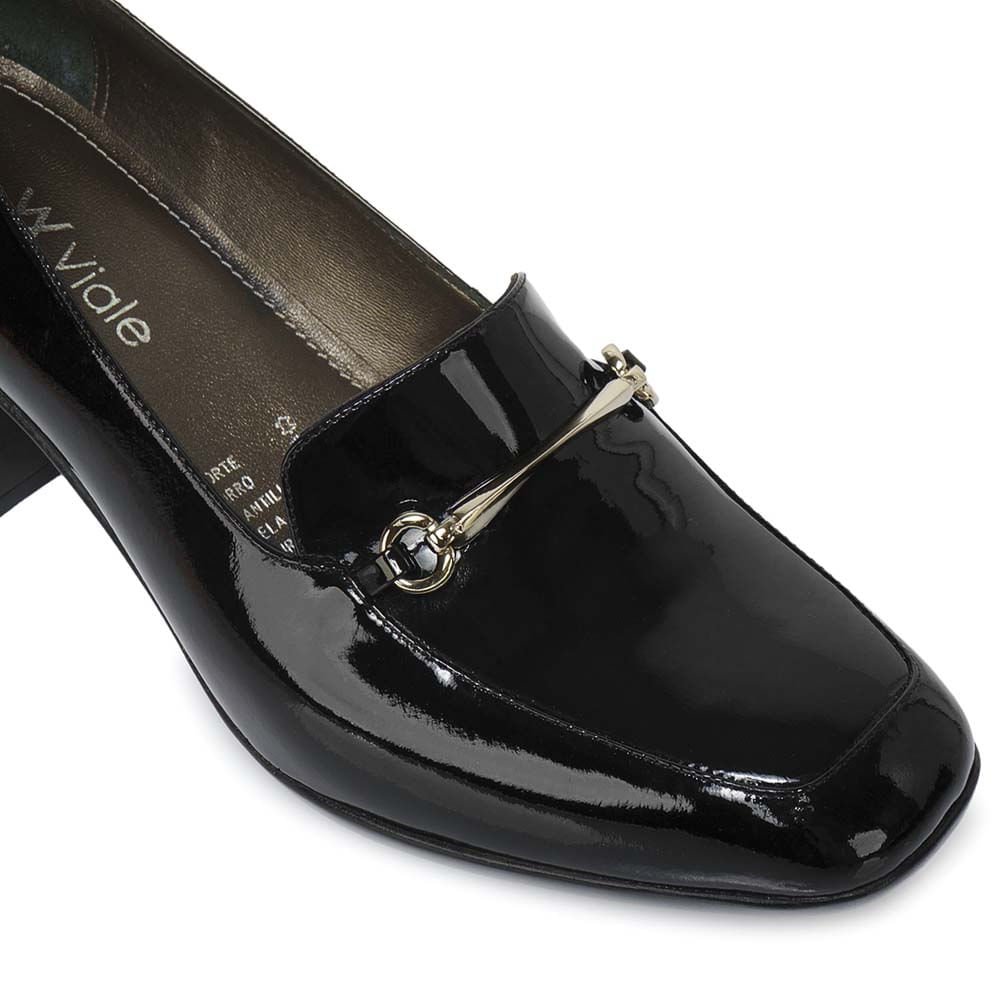 Zapato Mocasín Vestir DAYA-2516 Negro Viale Cuero - Imagen 2