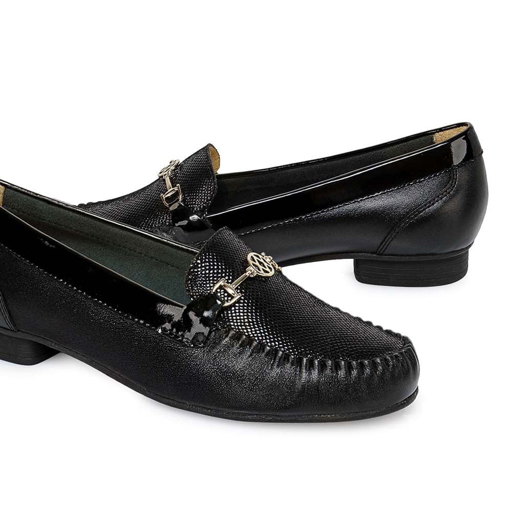Zapato Mocasín Casual DENI-2510 Negro Viale Cuero - Imagen 7