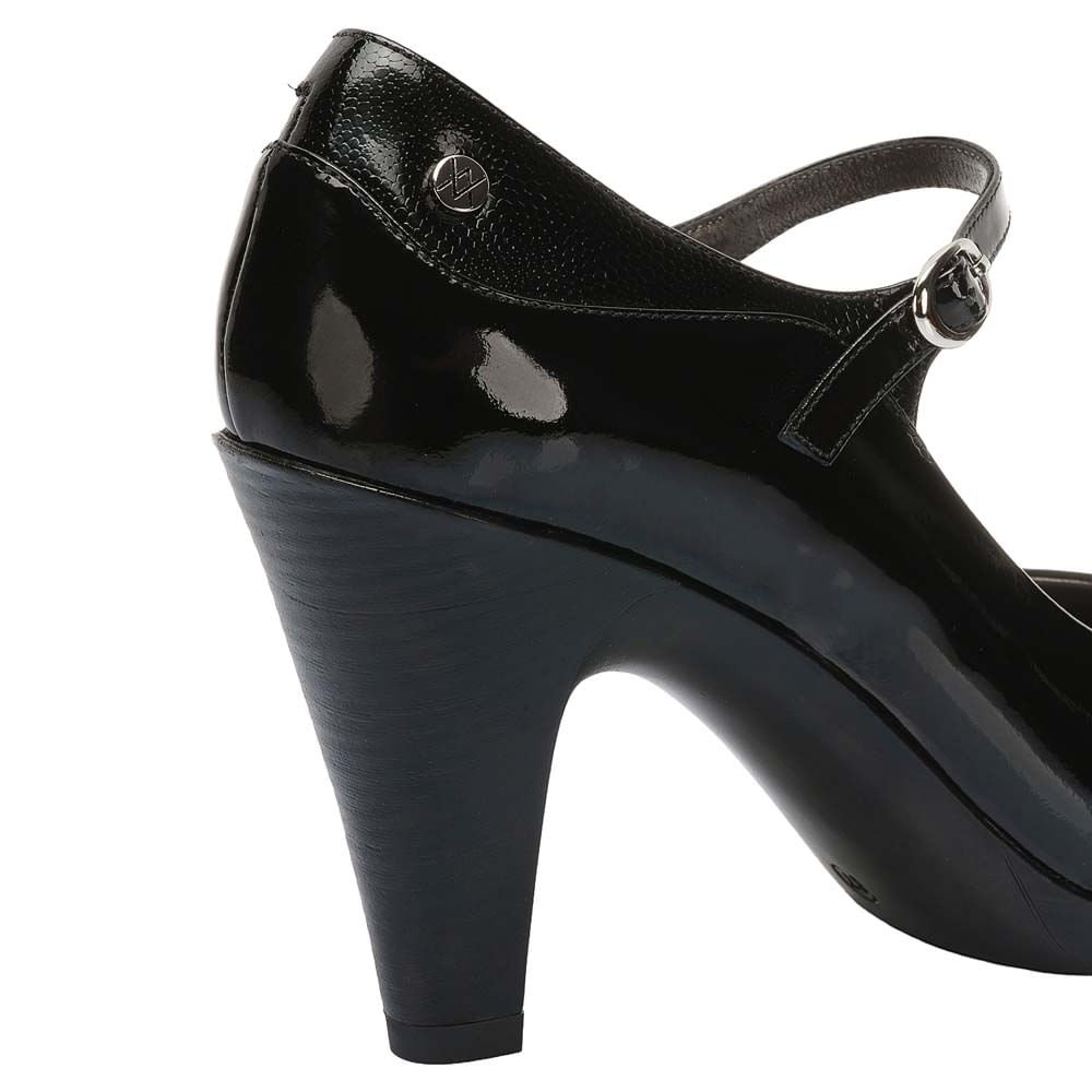 Zapato Reina Casual ALE-2532 Negro Viale Cuero - Imagen 2