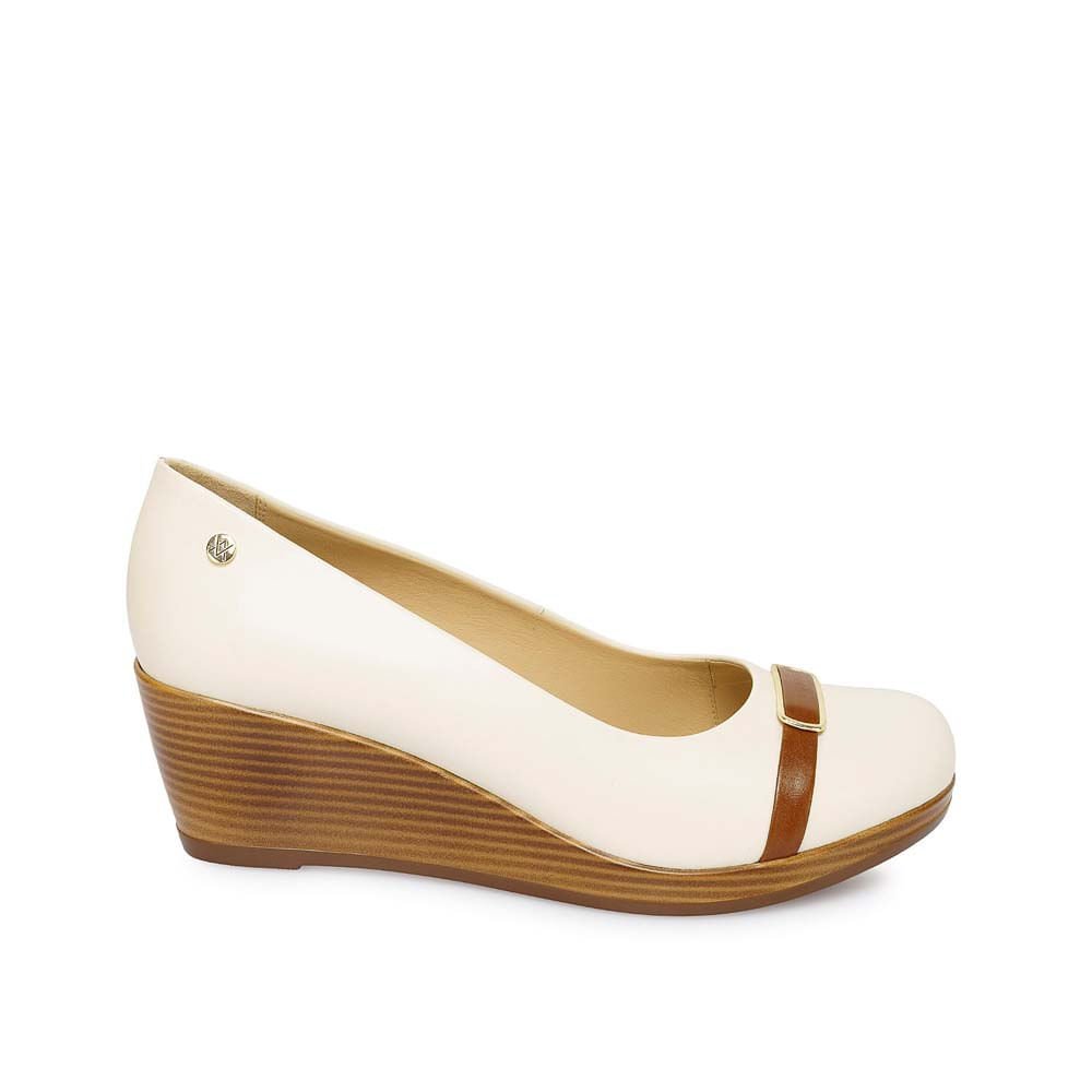 Zapato Reina Casual LINDA-2521 Hueso Viale Cuero