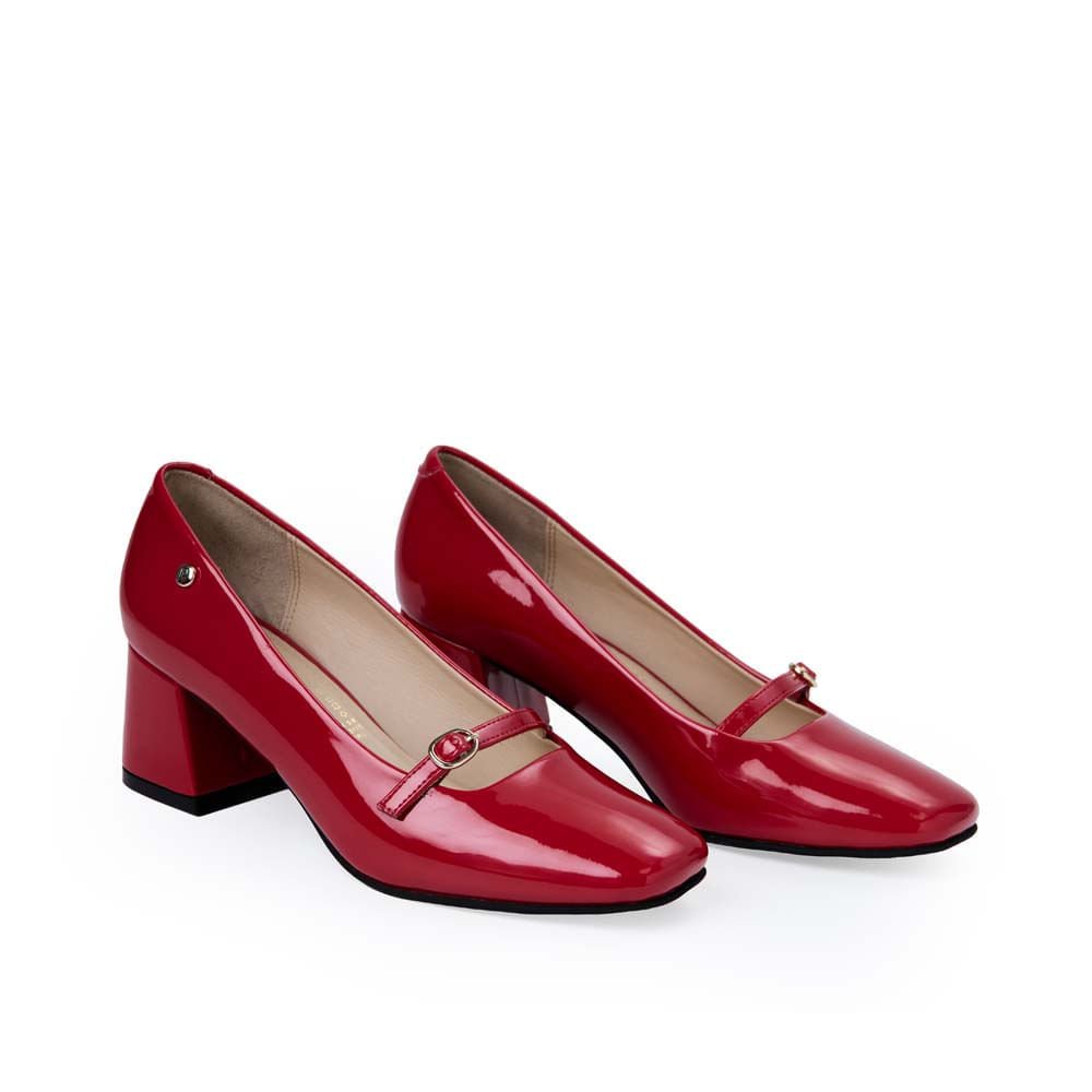 Zapato Stiletto Casual KATHE-2539 Rojo Piazza - Imagen 4